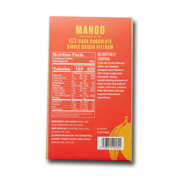 Dried Mango coated in Dark chocolate