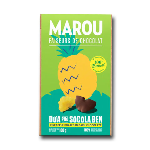 Dried Pineapple coated in Dark Chocolate