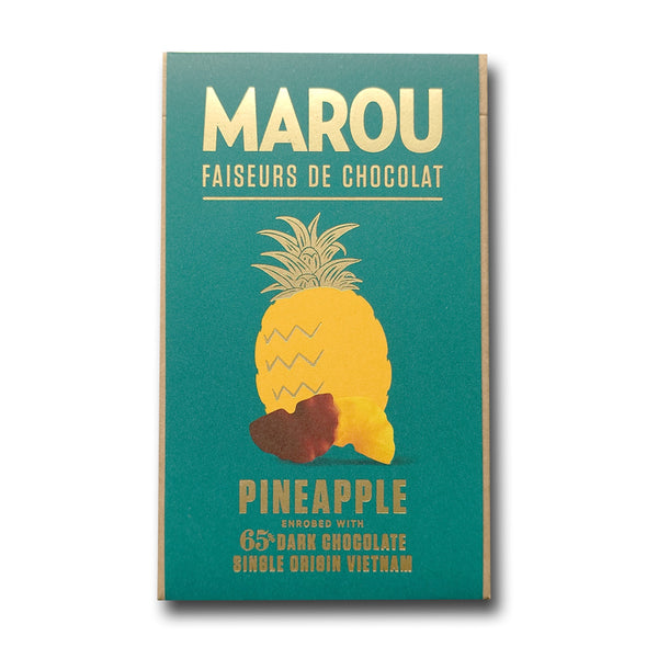 Dried Pineapple coated in Dark Chocolate