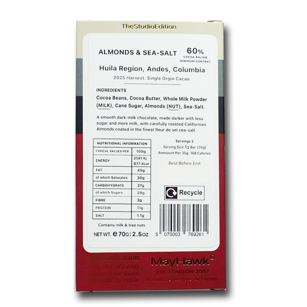 Almonds & Sea-Salt Dark Milk 60%