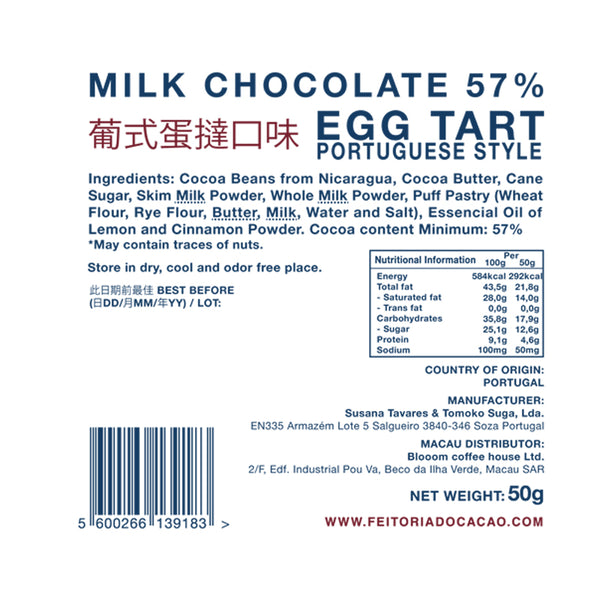 Milk Chocolate 57% + Egg tart